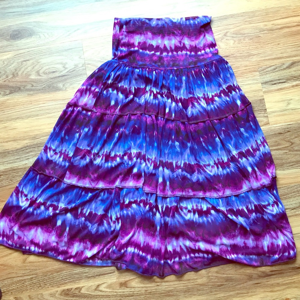 BCX Tie Dye Peasant Skirt